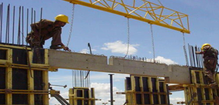 Montagem de Viga Pré-Moldada